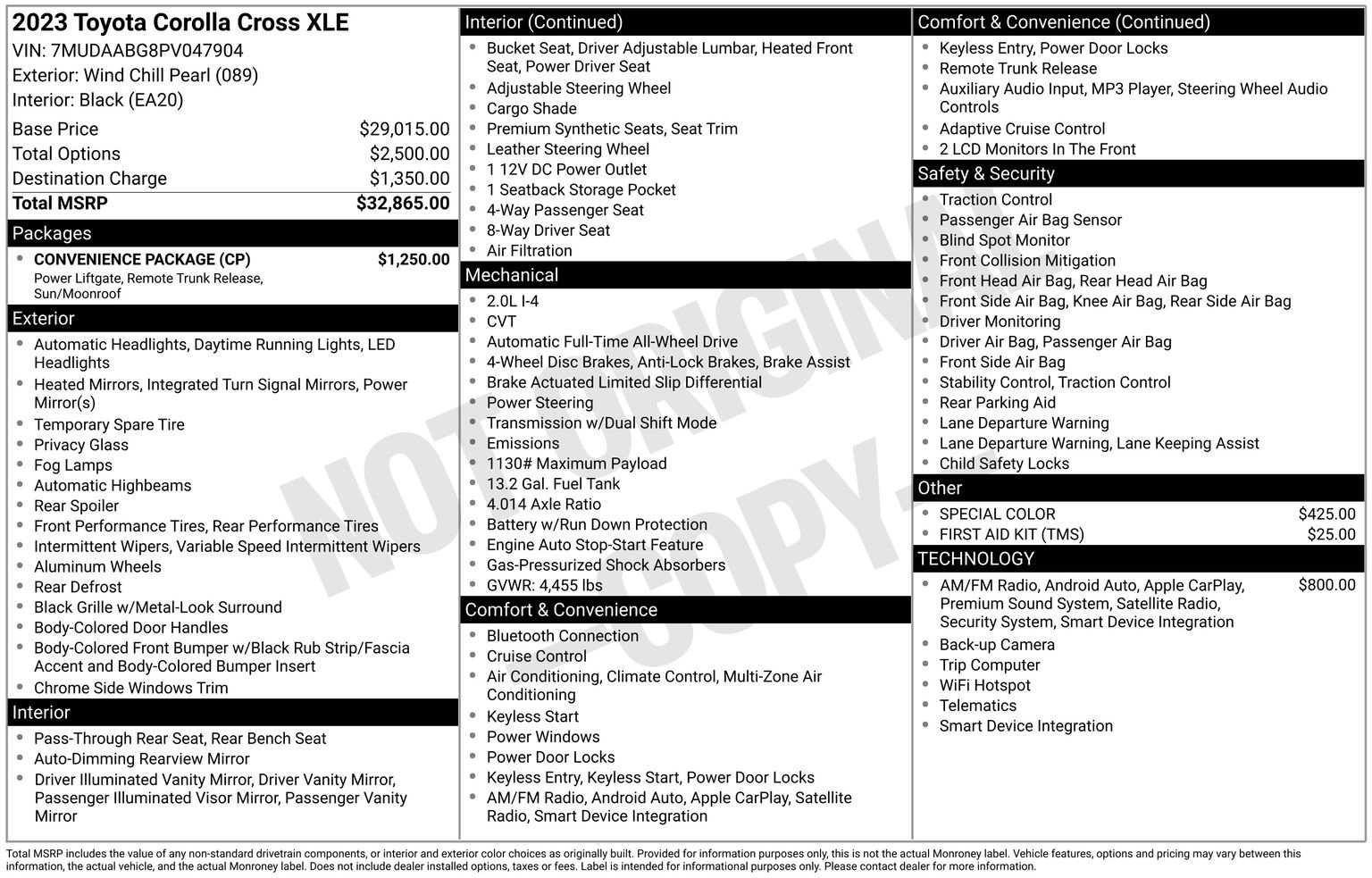 Used 2023 Toyota Corolla Cross XLE w/ Convenience Package image 34