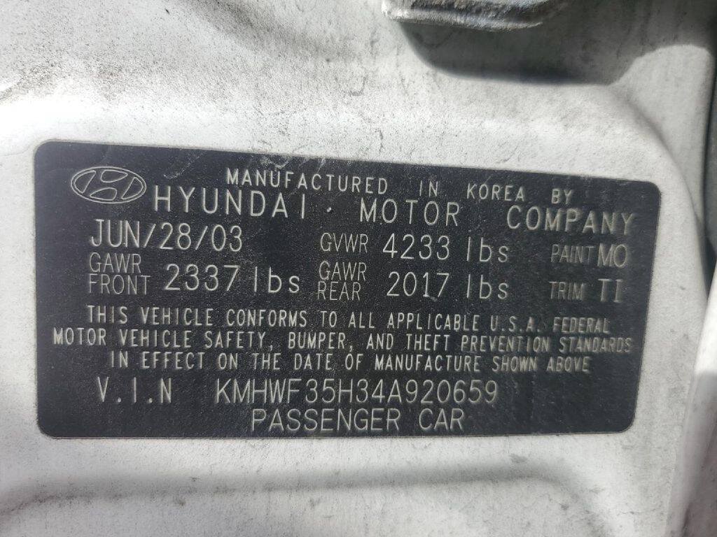 Used 2004 Hyundai Sonata GLS FWD image 12