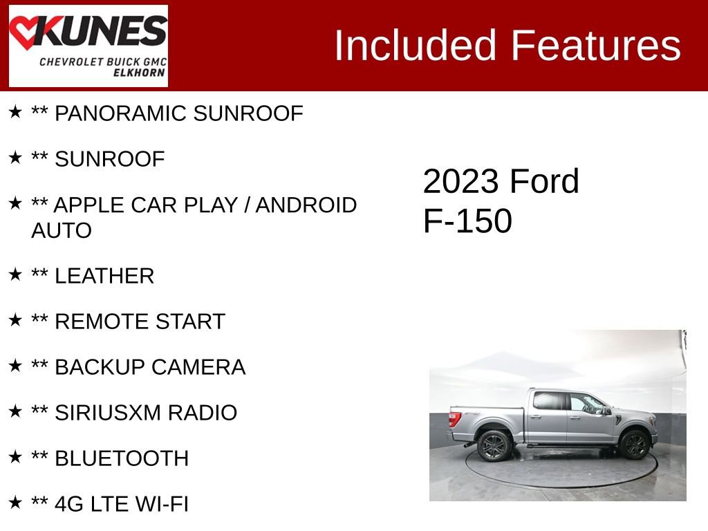 Used 2023 Ford F150 Lariat w/ Equipment Group 502A High image 2