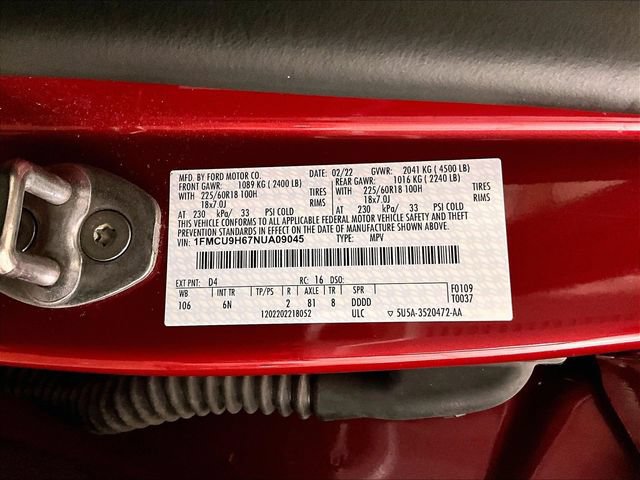 Used 2022 Ford Escape SEL w/ Technology Package AWD/4WD image 32