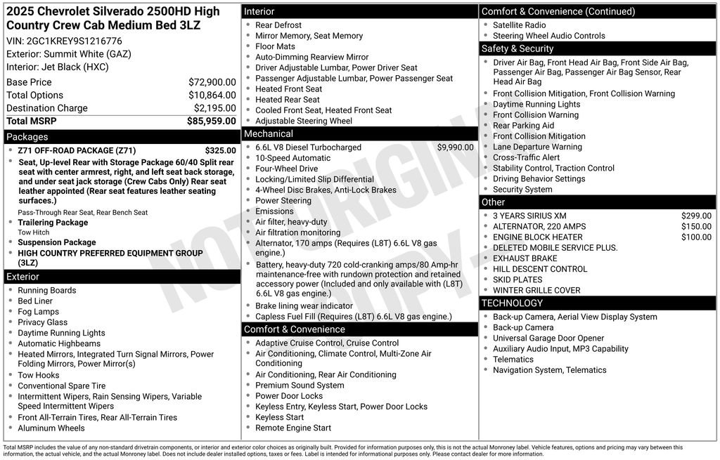 Used 2025 Chevrolet Silverado 2500 High Country w/ Z71 Off-Road Package AWD/4WD image 12