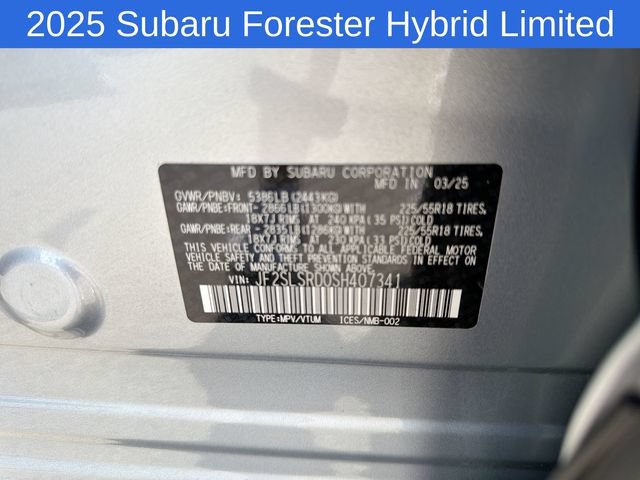 Certified 2025 Subaru Forester Limited w/ Protection Package (1PH) AWD/4WD image 32