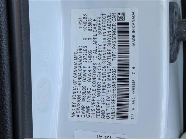 Used 2022 Honda Civic Sport image 27