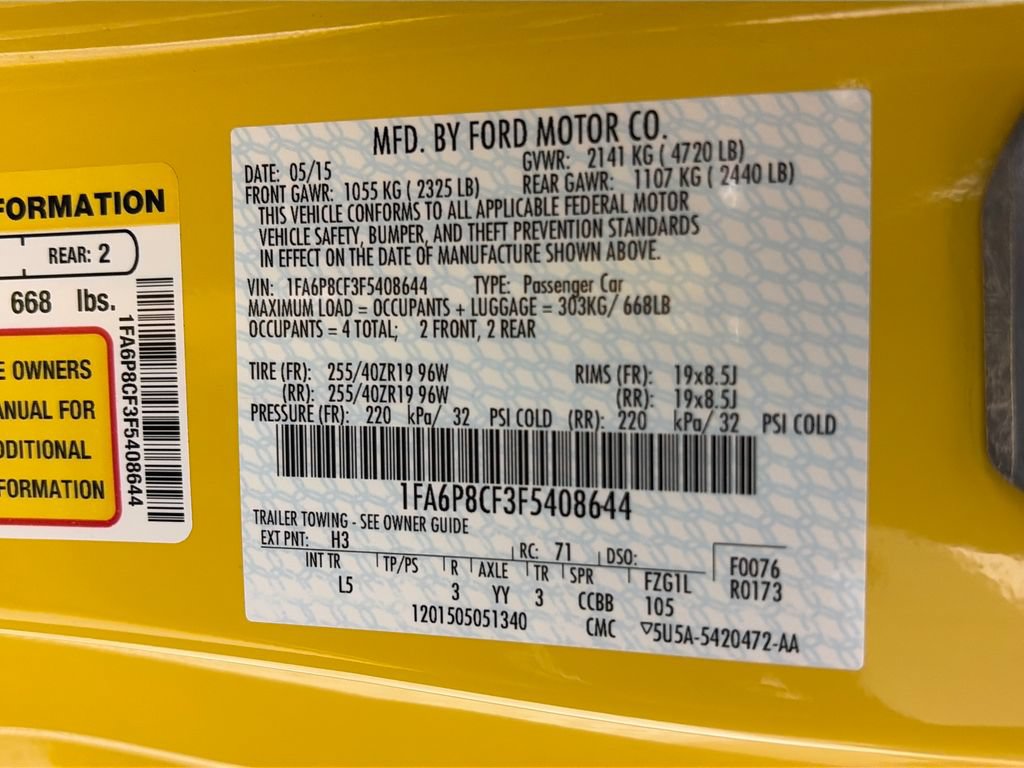 Used 2015 Ford Mustang GT Premium w/ Equipment Group 401A RWD image 9