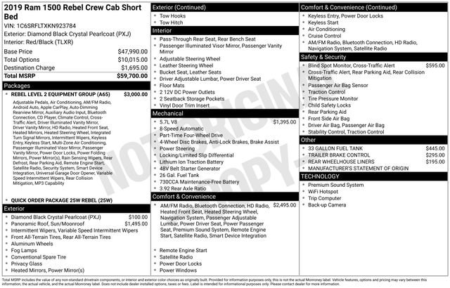 Used 2019 RAM 1500 Rebel w/ Rebel Level 2 Equipment Group AWD/4WD image 3
