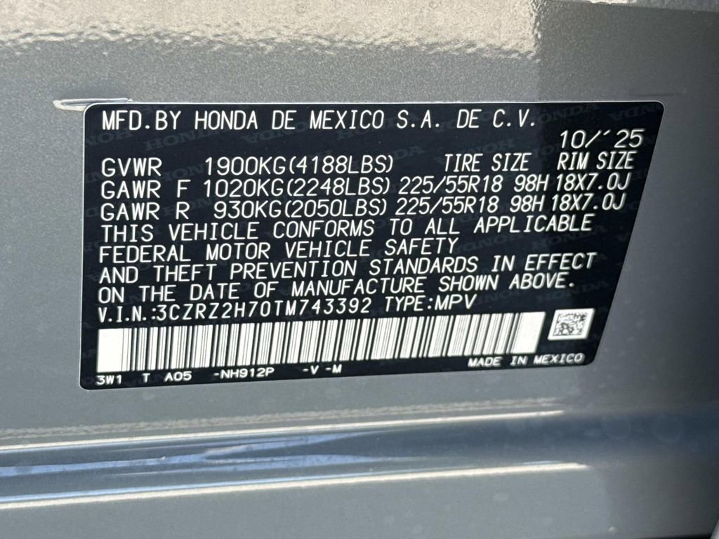 Certified 2026 Honda HR-V EX-L image 30