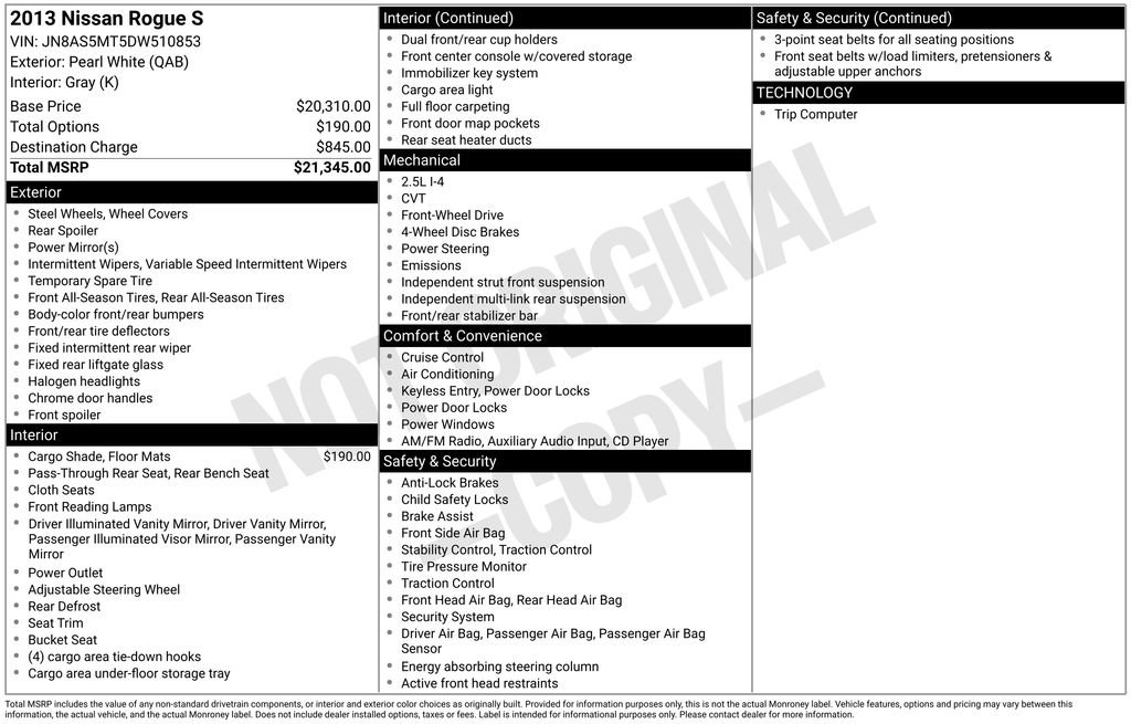 Used 2013 Nissan Rogue S image 2
