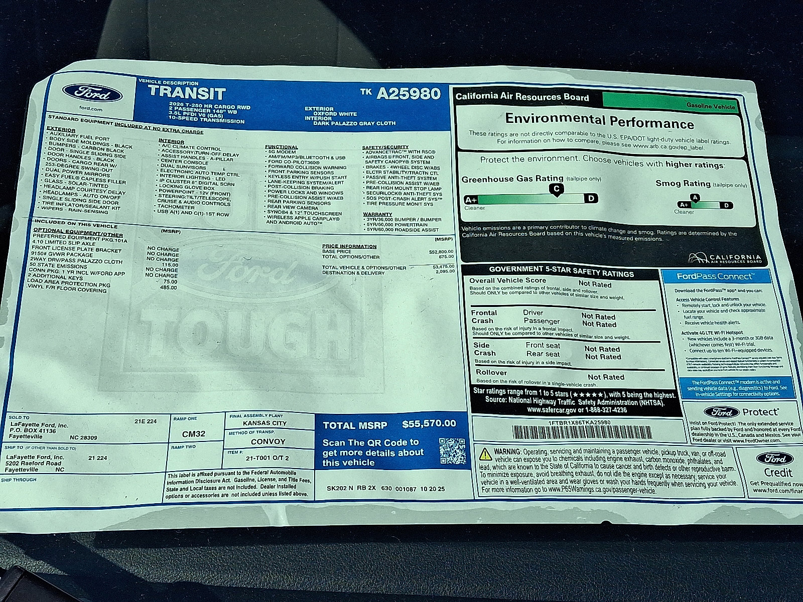 New 2026 Ford Transit 250 148 High Roof w/ Load Area Protection Package image 20