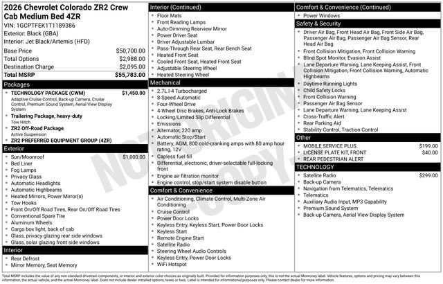 Certified 2026 Chevrolet Colorado ZR2 w/ Technology Package AWD/4WD image 34