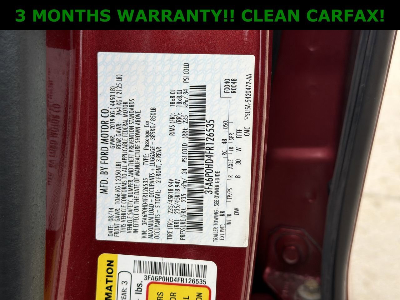 Used 2015 Ford Fusion SE w/ Equipment Group 201A FWD image 23