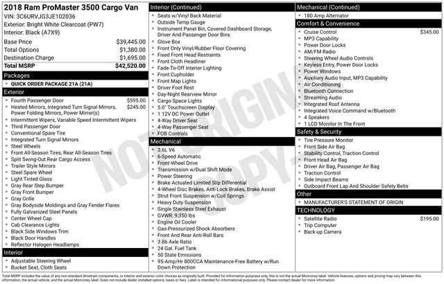 Used 2018 RAM ProMaster 3500 image 28