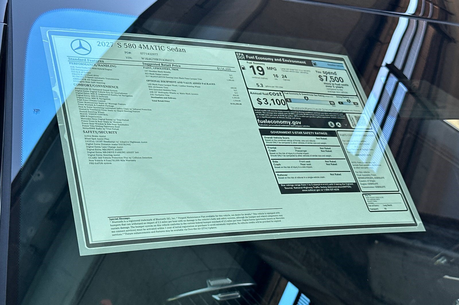 New 2027 Mercedes-Benz S 580 4MATIC Sedan image 28