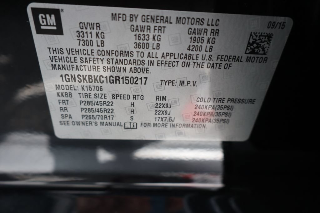 Used 2016 Chevrolet Tahoe LT w/ Max Trailering Package AWD/4WD image 40