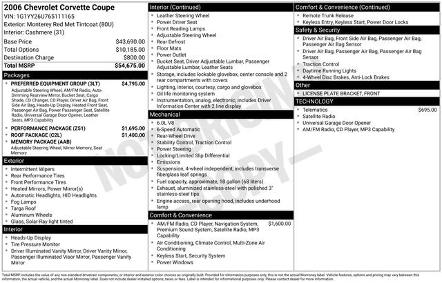 Used 2006 Chevrolet Corvette Coupe w/ Preferred Equipment Group RWD image 23