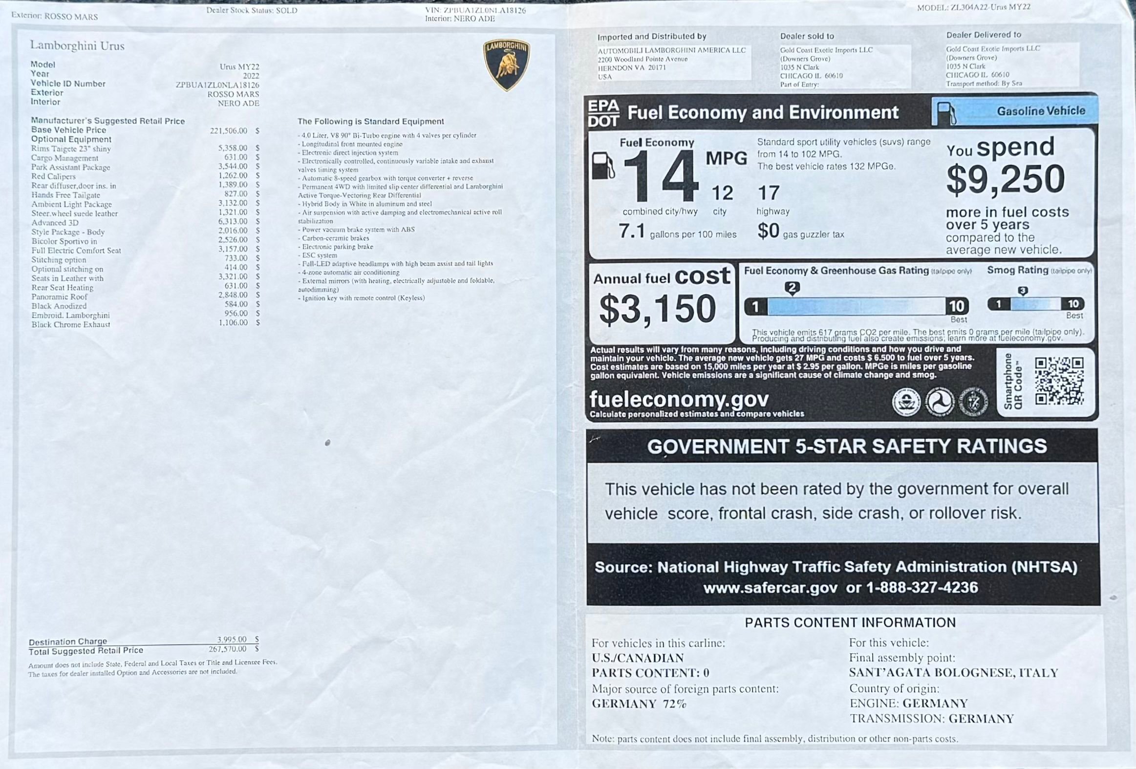 Used 2022 Lamborghini Urus AWD/4WD image 23