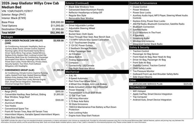 New 2026 Jeep Gladiator Sport AWD/4WD image 8