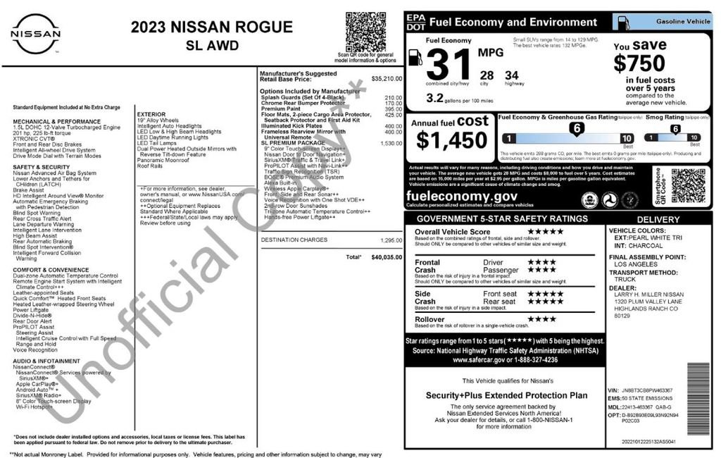 Certified 2023 Nissan Rogue SL w/ SL Premium Package image 31