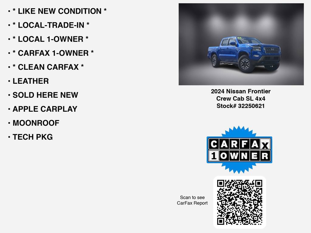 Used 2024 Nissan Frontier SL w/ Technology Package AWD/4WD image 7