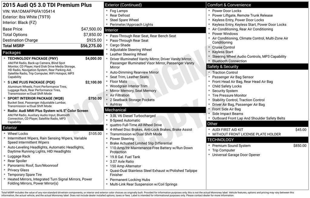 Used 2015 Audi Q5 TDI Premium Plus w/ Technology Package AWD/4WD image 13