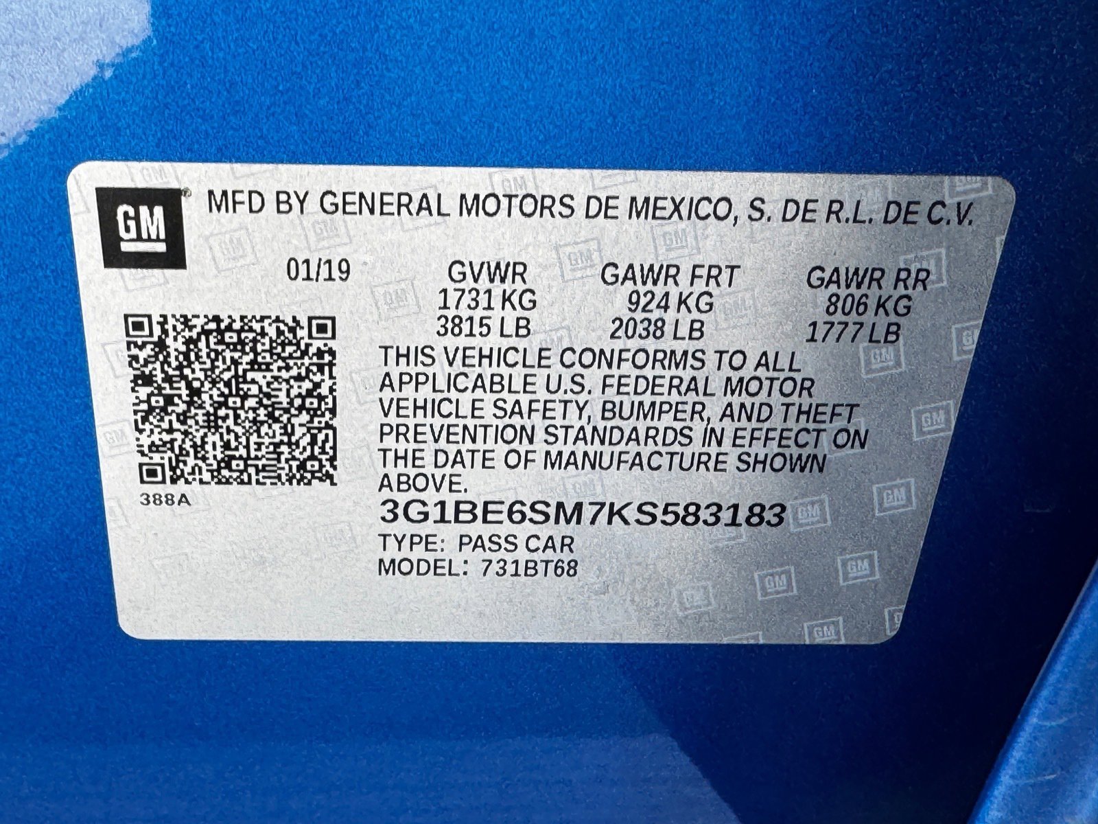 Used 2019 Chevrolet Cruze LT w/ Convenience Package image 6