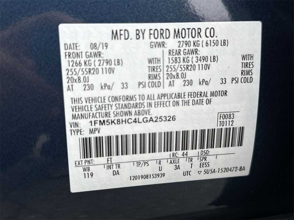 Used 2020 Ford Explorer Platinum w/ Premium Technology Package image 28