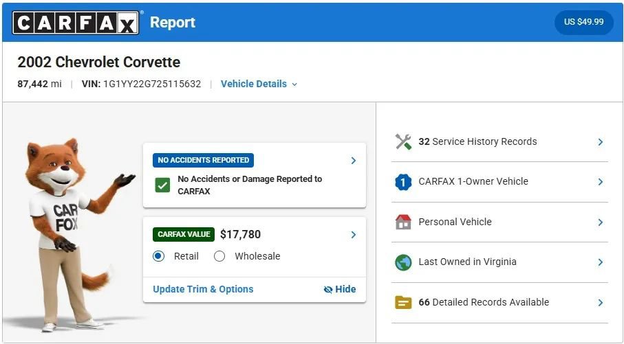 Used 2002 Chevrolet Corvette Coupe w/ Preferred Equipment Group2 RWD image 12