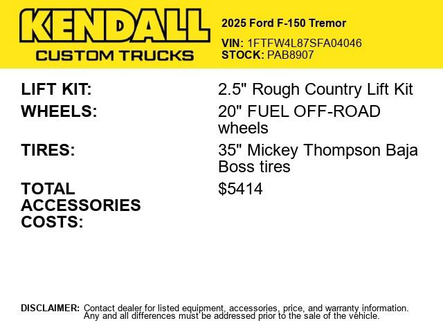 Used 2025 Ford F150 Tremor w/ Equipment Group 402A High AWD/4WD image 2