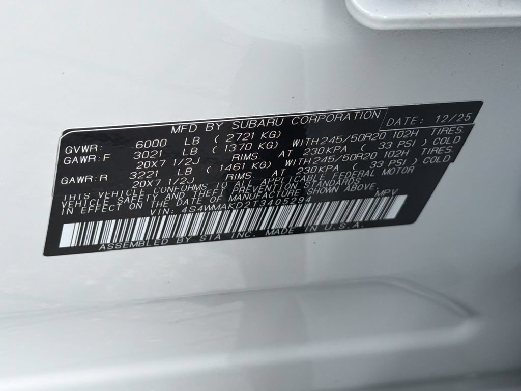Certified 2026 Subaru Ascent Touring AWD/4WD image 25