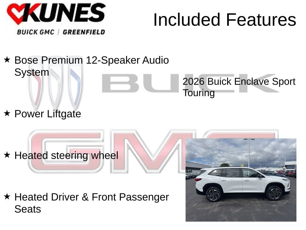 New 2026 Buick Enclave Sport Touring w/ LPO, Floor Liner Package image 3
