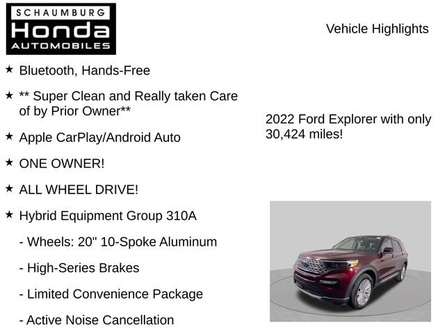 Used 2022 Ford Explorer Limited w/ Hybrid Equipment Group 310A AWD/4WD image 7