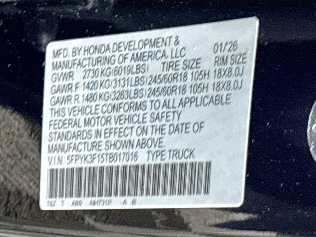 New 2026 Honda Ridgeline Sport image 24