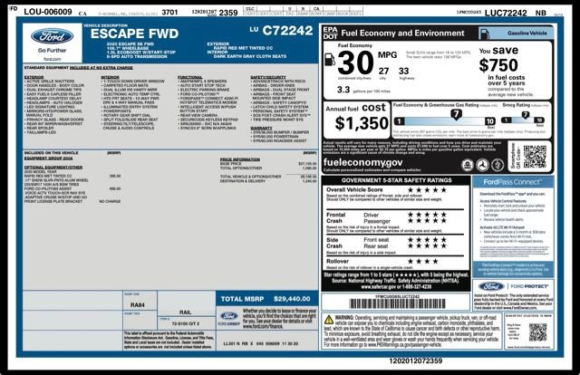 Used 2020 Ford Escape SE FWD image 32