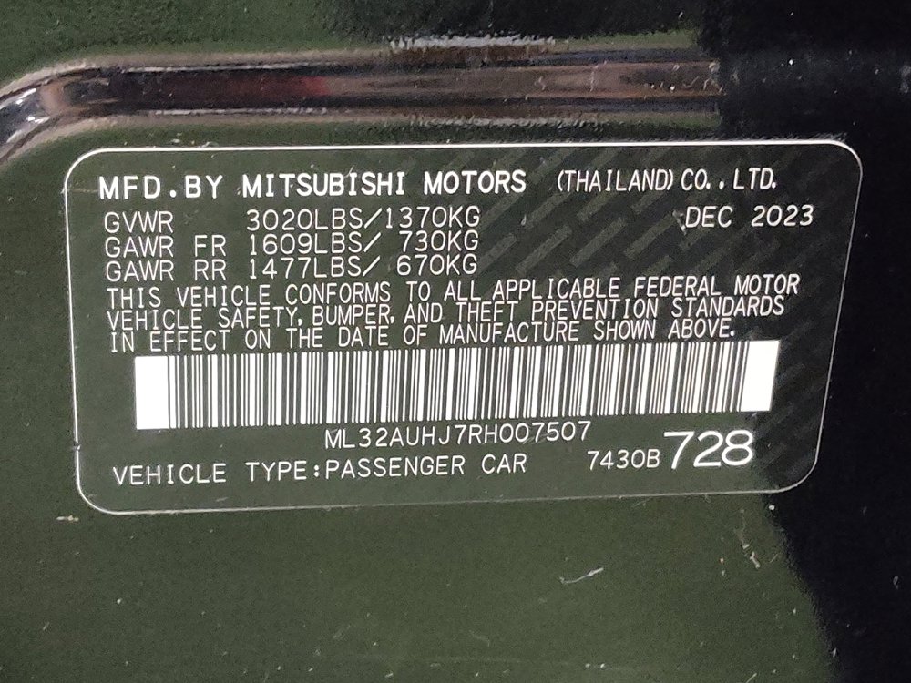 Used 2024 Mitsubishi Mirage ES FWD image 33