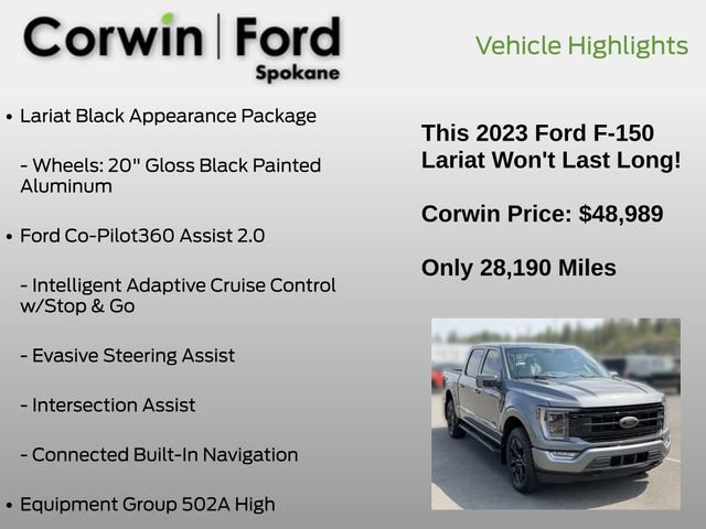 Used 2023 Ford F150 Lariat w/ Equipment Group 502A High AWD/4WD image 13