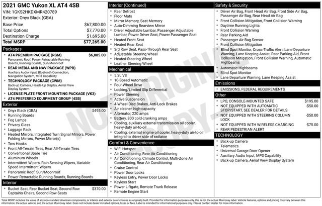 Used 2021 GMC Yukon XL AT4 w/ AT4 Premium Package image 7