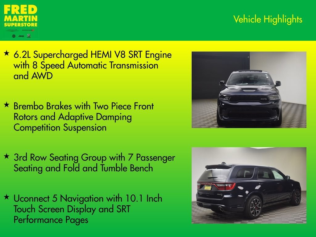 New 2026 Dodge Durango SRT Hellcat w/ Trailer Tow Group IV AWD/4WD image 7