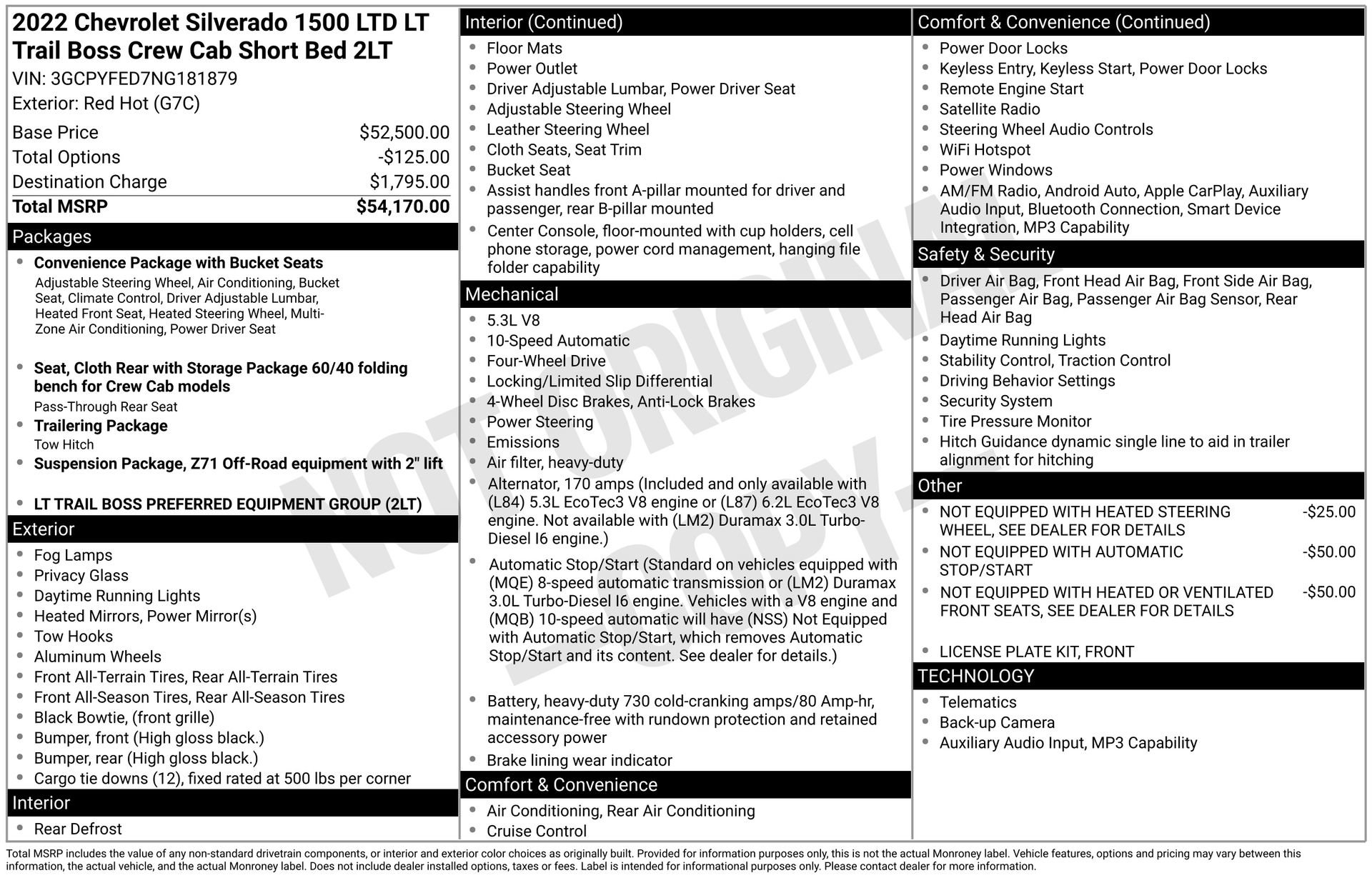 Used 2022 Chevrolet Silverado 1500 LT Trail Boss AWD/4WD image 4