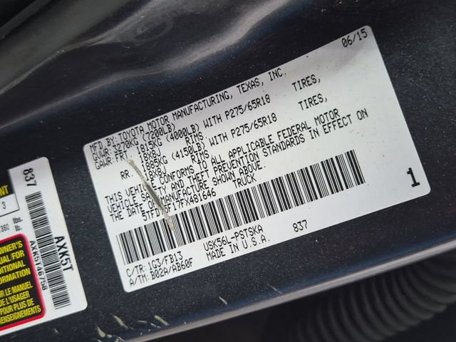 Used 2015 Toyota Tundra SR5 w/ TRD Off Road Package AWD/4WD image 30