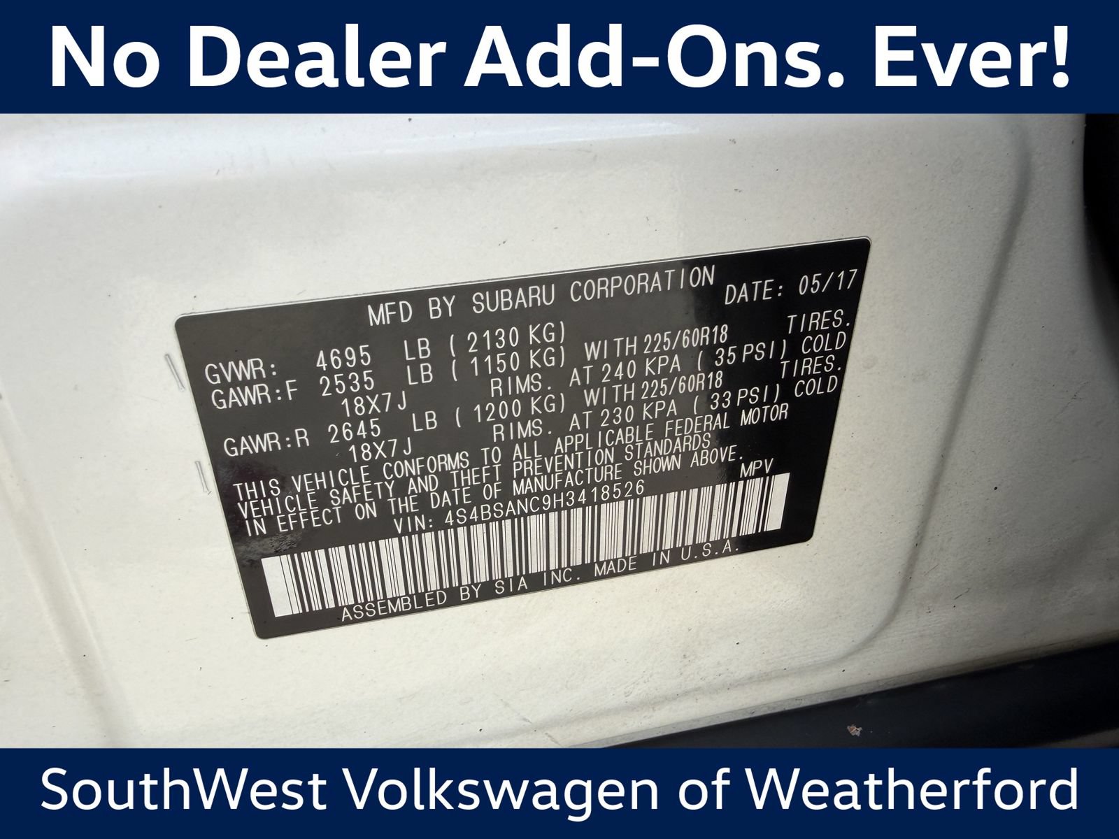 Used 2017 Subaru Outback 2.5i Limited AWD/4WD image 31