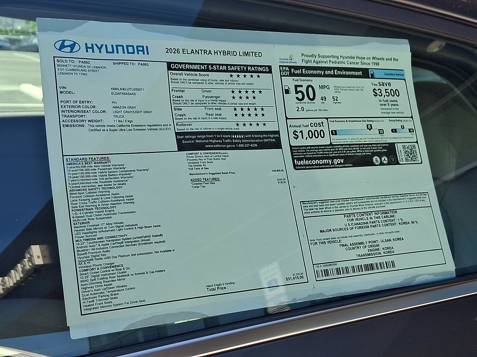 New 2026 Hyundai Elantra Limited FWD image 3