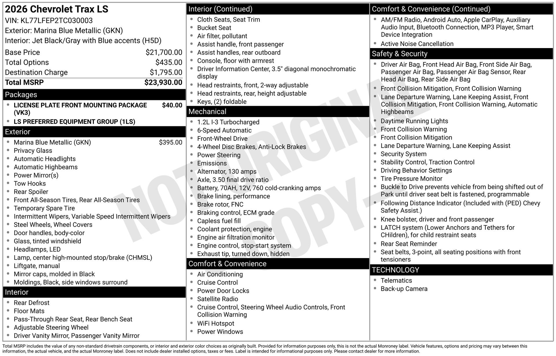New 2026 Chevrolet Trax LS FWD image 3
