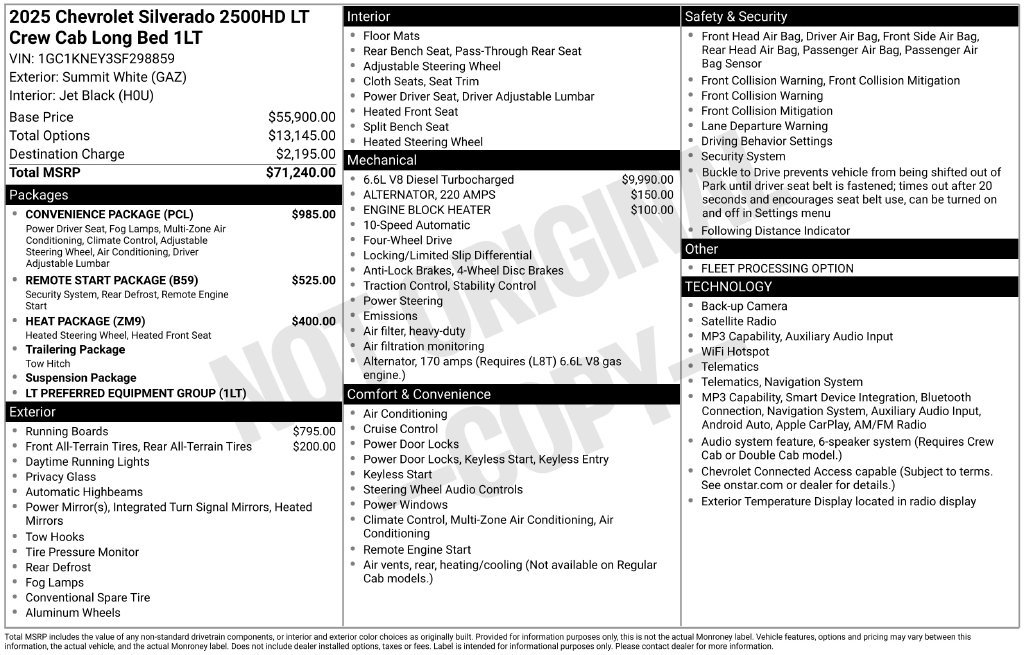 Used 2025 Chevrolet Silverado 2500 LT w/ Convenience Package AWD/4WD image 26
