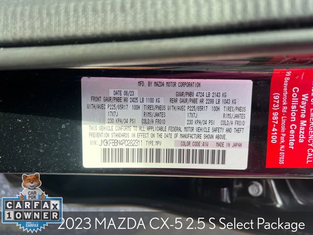 Used 2023 MAZDA CX-5 AWD 2.5 S w/ Select Package image 31