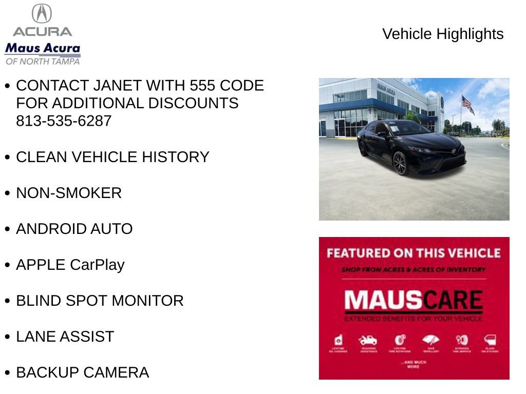 Used 2021 Toyota Camry SE w/ Convenience Package image 8