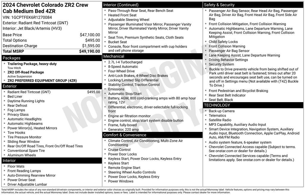 Certified 2024 Chevrolet Colorado ZR2 AWD/4WD image 29