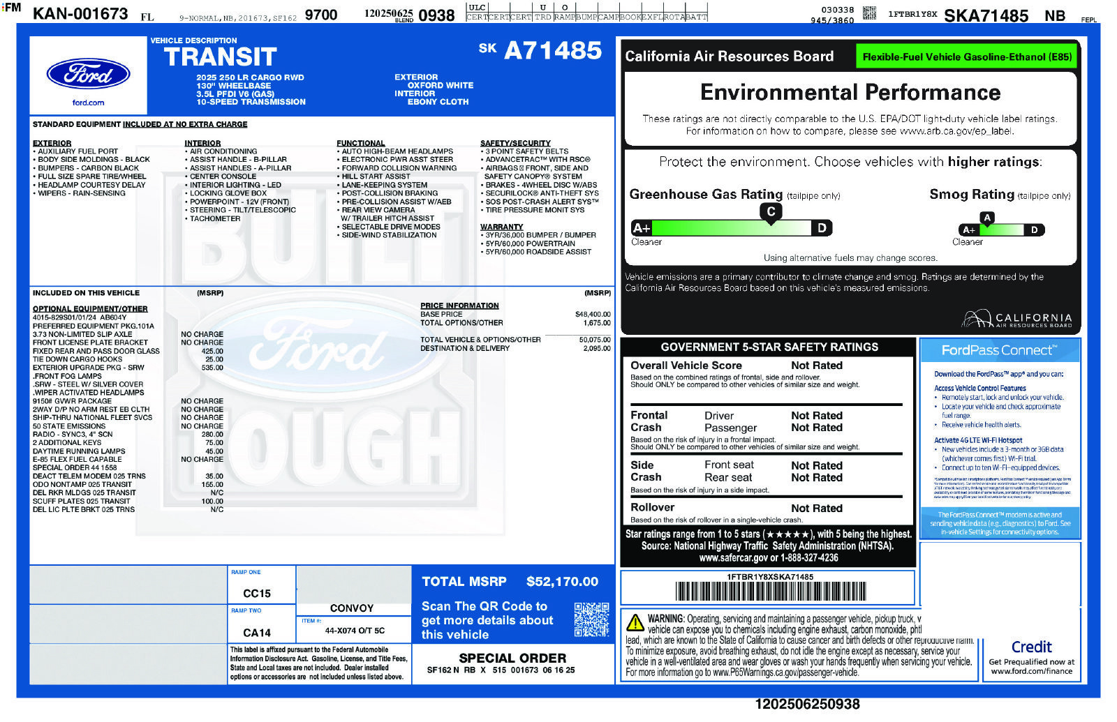 Used 2025 Ford Transit 250 Low Roof w/ Exterior Upgrade Package RWD image 26