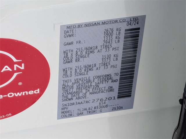 Used 2024 Nissan Pathfinder S image 32