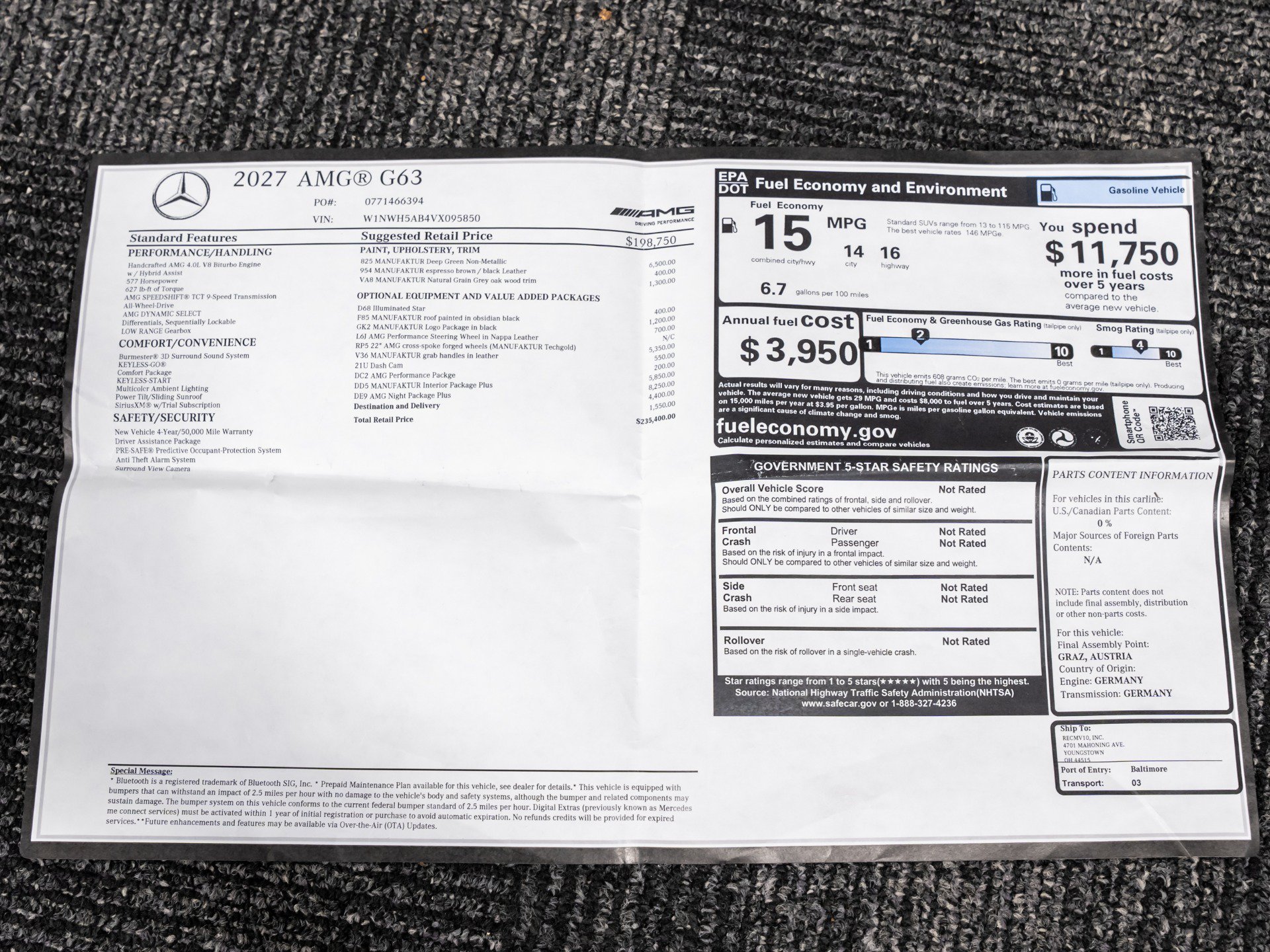 Used 2027 Mercedes-Benz G 63 AMG 4MATIC image 97