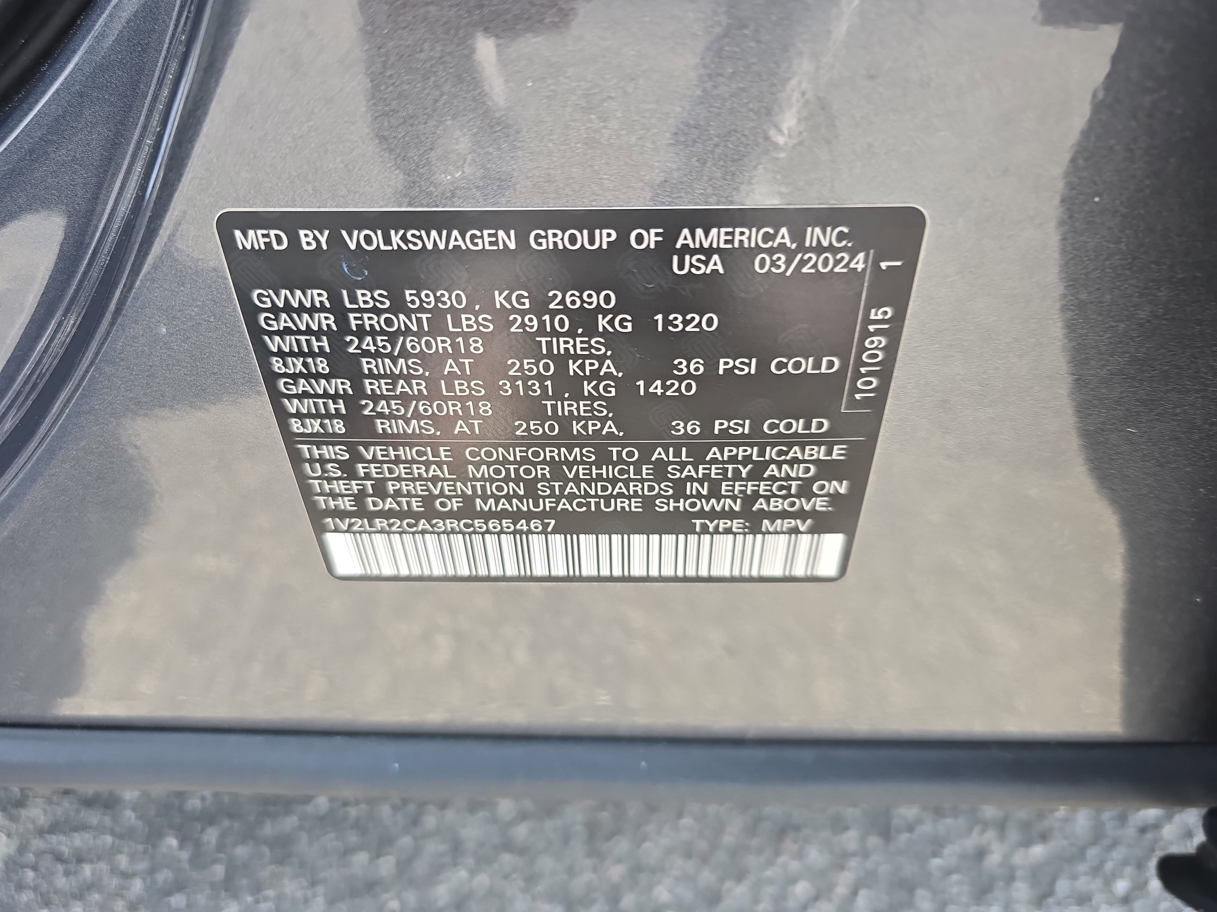 Used 2024 Volkswagen Atlas SE image 37