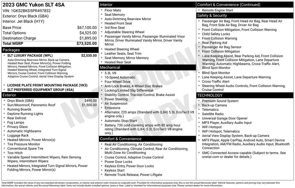 Used 2023 GMC Yukon SLT w/ SLT Luxury Package AWD/4WD image 37